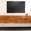Riess-Ambiente Mehr...|Industrial Loft > Massives TV-Board SCORPION 200cm braun Mangoholz hängend Lowboard