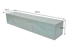 Riess-Ambiente Mehr...|Tv- & Lowboards > Massives TV-Board SCORPION 160cm türkis Mangoholz hängend Lowboard
