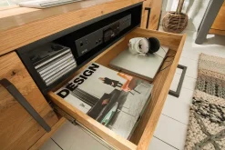 Riess-Ambiente Mehr...|Industrial Loft > Massives TV-Board THOR 200cm Wild Eiche geölt Lowboard im Industrial Design