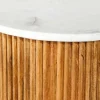 Riess-Ambiente Retro Möbel|Tv- & Lowboards > Massives TV-Board TRES CHIC 140cm natur Mangoholz weiß Marmor mit viel Stauraum