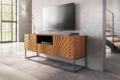Riess-Ambiente Mehr...|Industrial Loft > Massives TV-Lowboard SCORPION 160cm Mangoholz aufwendige 3D Schnitzereien
