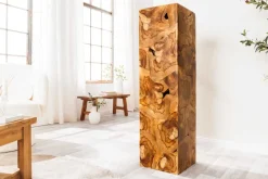 Riess-Ambiente Dekoration|Mehr... > Massive Säule TRIBAL 110cm braun natur Teakholz handmade Dekoration