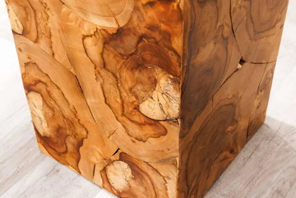 Riess-Ambiente Dekoration|Mehr... > Massive Säule TRIBAL 110cm braun natur Teakholz handmade Dekoration