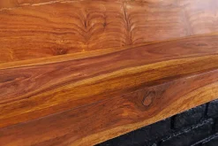 Riess-Ambiente Mehr...|Wandregale > Massives Wandregal MAKASSAR 80cm braun Sheeshamholz stone finish handmade