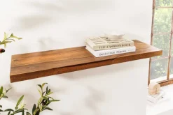 Riess-Ambiente Mehr...|Wandregale > Massives Wandregal PURE 60cm braun stone finish Sheeshamholz Steckregal