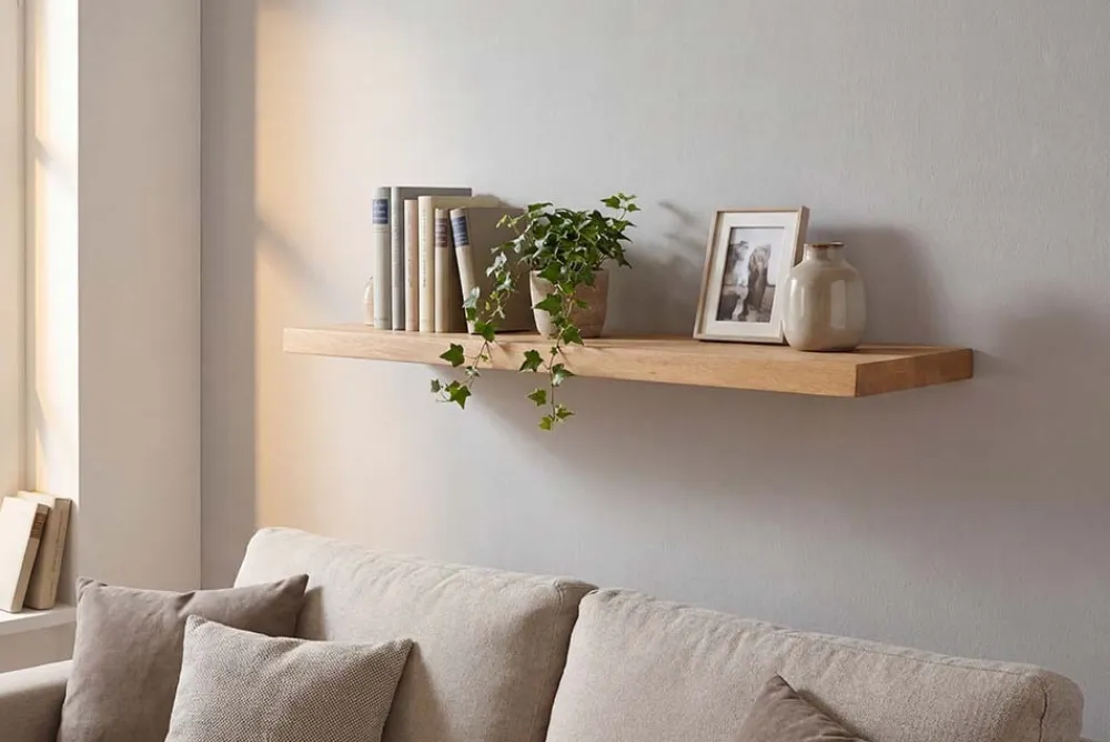 Riess-Ambiente Mehr...|Wandregale > Massives Wandregal PURE 60cm Mango natur cream finish Mangoholz Steckregal