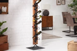 Riess-Ambiente Mehr...|Mehr... > Massives Weinregal BARRACUDA 140cm Teakholz rustikaler Flaschenhalter