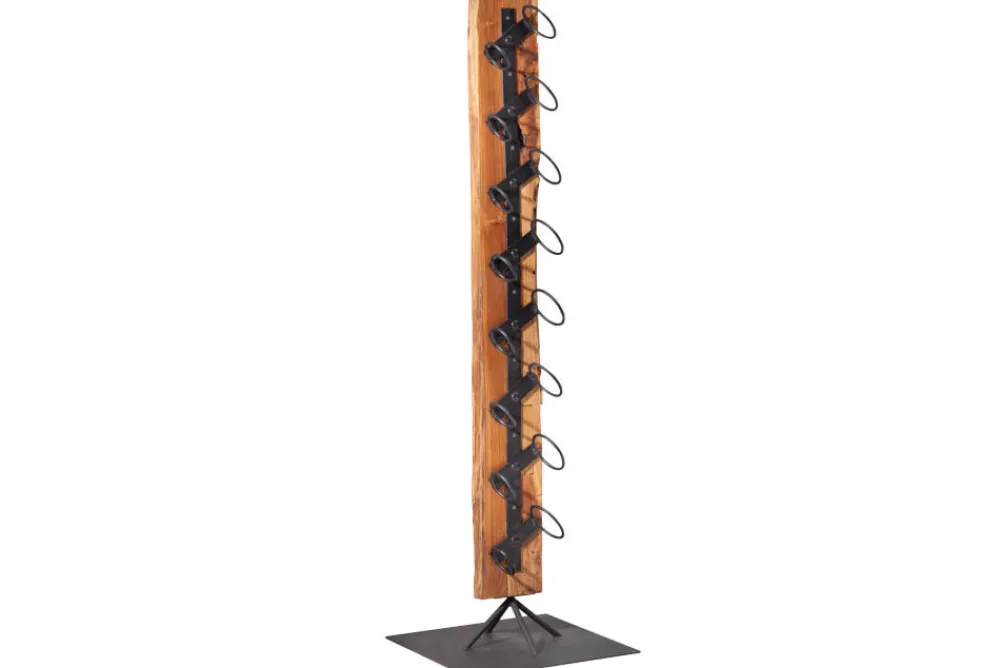 Riess-Ambiente Mehr...|Mehr... > Massives Weinregal BARRACUDA 140cm Teakholz rustikaler Flaschenhalter