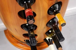 Riess-Ambiente Mehr...|Massivholzregale > Massives Weinregal BODEGA 84cm natur Pinienholz Weinfass Barschrank für 14 Flaschen