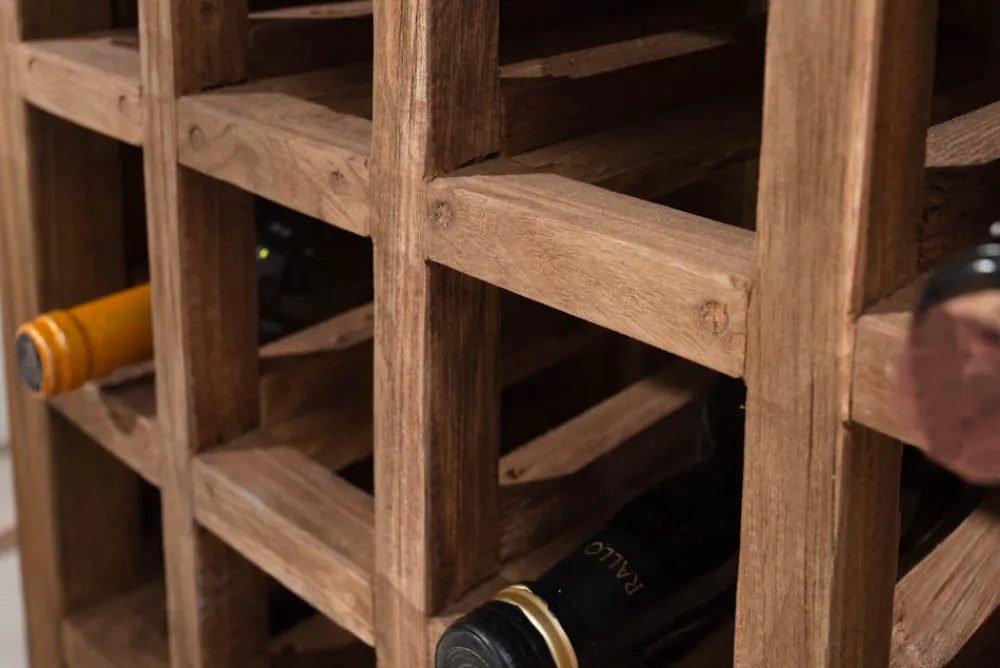 Riess-Ambiente Mehr...|Mehr... > Massives Weinregal HEMINGWAY 56cm recyceltes Massivholz Weinschrank für 16 Flaschen
