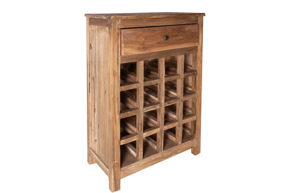 Riess-Ambiente Mehr...|Mehr... > Massives Weinregal HEMINGWAY 56cm recyceltes Massivholz Weinschrank für 16 Flaschen