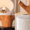 Riess-Ambiente Tischlampen > Massive Tischlampe JEWELRY 60cm natur Mangostanholz weißer Stoffschirm