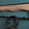 Riess-Ambiente Mehr...|Mehr... > Massive Wandgarderobe AMAZONAS 60cm Mangoholz Metall schwarz mit 4 Kleiderhaken