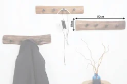 Riess-Ambiente Mehr...|Mehr... > Massive Wandgarderobe HEMINGWAY 50cm natur aus recyceltem Teakholz