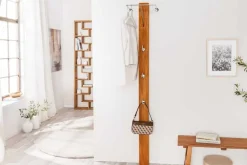 Riess-Ambiente Mehr...|Wohnaccessoires > Massive Wandgarderobe JAVA 185cm recyceltes Teakholz mit drei Kleiderhaken