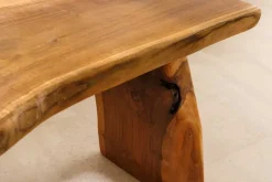 Riess-Ambiente Sitzbänke|Mehr... > Massivholz Bank ROOT 100cm braun natur Teak Baumstamm