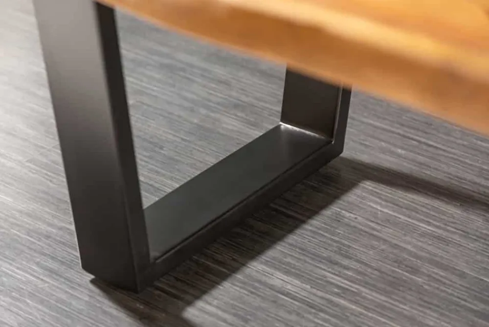 Riess-Ambiente Couchtische & Truhen|Mehr... > Massivholz Baumstamm Couchtisch MAMMUT 110cm Akazie schwarzes Metallgestell 3,5cm Tischplatte