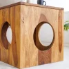Riess-Ambiente Mehr...|Massivholztische > Massivholz Beistelltisch CUBUS 40cm Sheesham stone finish Hocker
