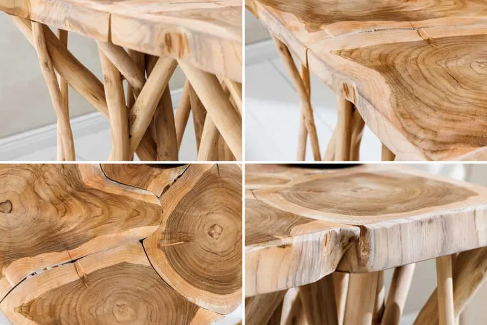 Riess-Ambiente Beistelltische|Mehr... > Massivholz Beistelltisch DRIFTWOOD 60cm natur Teak viereckig im Stelzen-Design