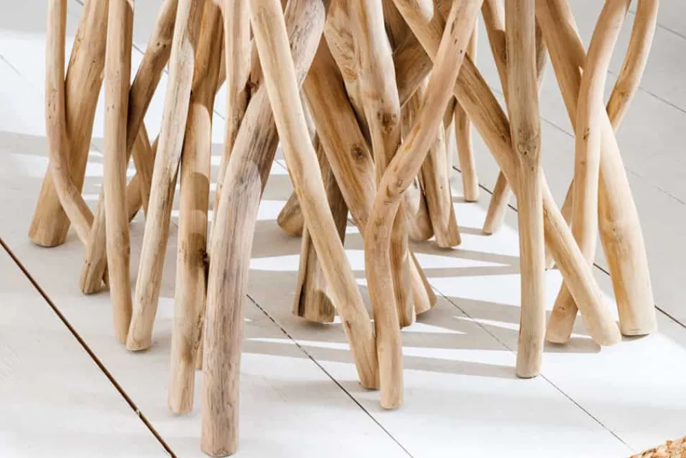 Riess-Ambiente Beistelltische|Mehr... > Massivholz Beistelltisch DRIFTWOOD 60cm natur Teak viereckig im Stelzen-Design