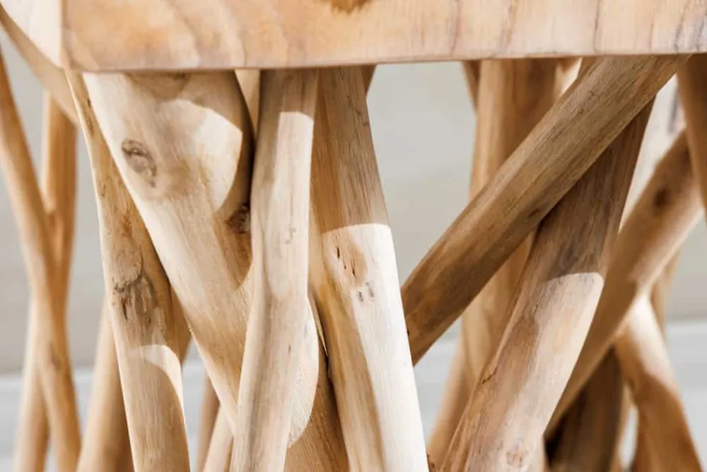 Riess-Ambiente Beistelltische|Mehr... > Massivholz Beistelltisch DRIFTWOOD 60cm natur Teak viereckig im Stelzen-Design