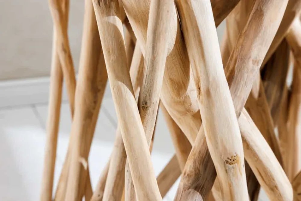 Riess-Ambiente Beistelltische|Mehr... > Massivholz Beistelltisch DRIFTWOOD 60cm natur Teak viereckig im Stelzen-Design