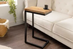 Riess-Ambiente Mehr...|Massivholz Beistelltische > Massivholz Beistelltisch GASTON 65cm natur Mangoholz Metall schwarz handmade