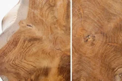 Riess-Ambiente Beistelltische|Mehr... > Massivholz Beistelltisch MOLAR 30cm Hocker Teak Block aus einem Stück gefertigt