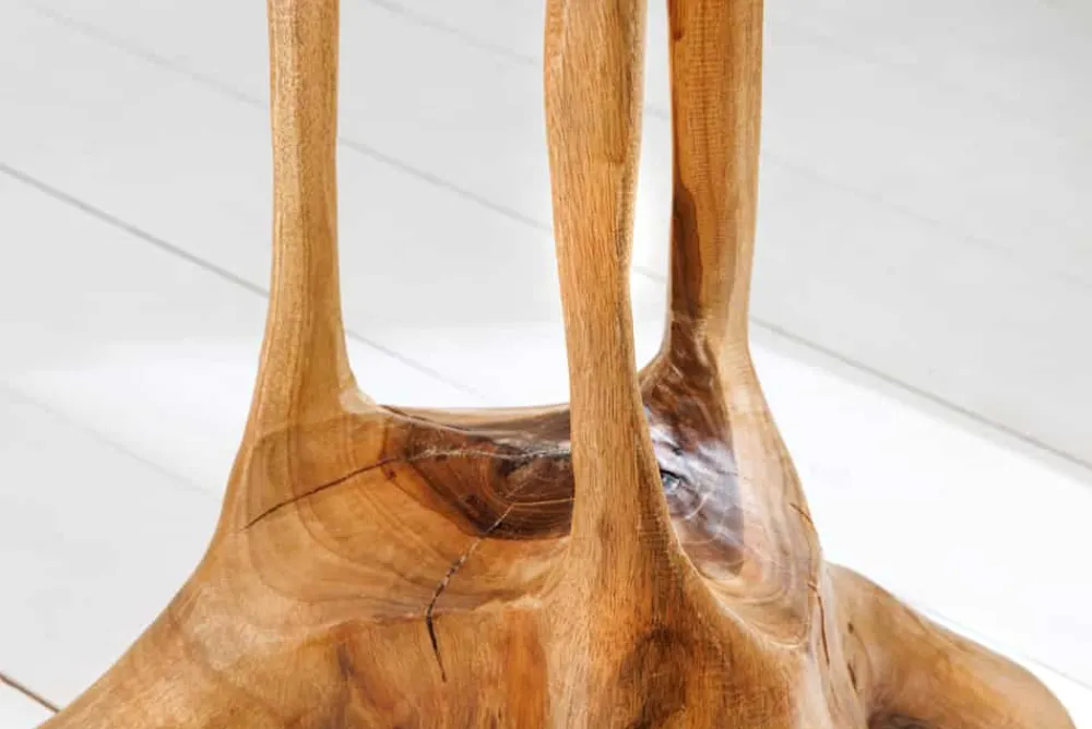 Riess-Ambiente Beistelltische|Mehr... > Massivholz Beistelltisch ROOT 70cm natur Teak aus Wurzelholz im Stelzen-Design