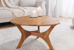 Riess-Ambiente Mehr...|Couchtische > Massivholz Couchtisch ARCHITECTURE 70cm natur honey finish Akazie dreieckig