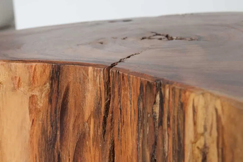 Riess-Ambiente Mehr...|Couchtische > Massivholz Couchtisch GOA 50cm Akazie Baumstamm Hocker Beistelltisch handmade