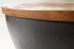 Riess-Ambiente Mehr...|Couchtische & Truhen > Massivholz Couchtisch JAKARTA 70cm grau rund aus recycelten Fischerbooten
