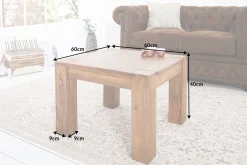 Riess-Ambiente Mehr...|Couchtische > Massivholz Couchtisch MAKASSAR 60cm braun Sheesham stone finish einzigartige Maserung