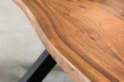Riess-Ambiente Couchtische & Truhen|Mehr... > Massivholz Couchtisch MAMMUT 120cm Akazie Honey Finish X-Gestell schwarz 2,5cm Tischplatte
