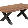 Riess-Ambiente Couchtische & Truhen|Mehr... > Massivholz Couchtisch MAMMUT 110cm Akazie Baumkante honey finish 3,5cm Tischplatte