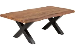 Riess-Ambiente Couchtische & Truhen|Mehr... > Massivholz Couchtisch MAMMUT 110cm Akazie Baumkante honey finish 3,5cm Tischplatte