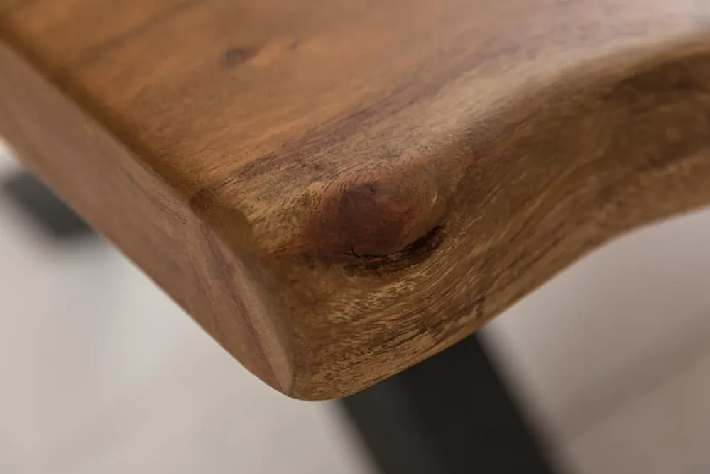 Riess-Ambiente Couchtische & Truhen|Mehr... > Massivholz Couchtisch MAMMUT 110cm Akazie Baumkante honey finish 3,5cm Tischplatte