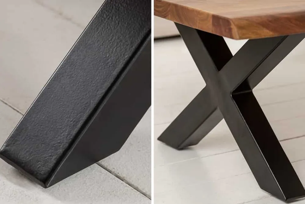Riess-Ambiente Couchtische & Truhen|Mehr... > Massivholz Couchtisch MAMMUT 110cm Akazie Baumkante honey finish 3,5cm Tischplatte