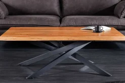 Riess-Ambiente Mehr...|Couchtische > Massivholz Couchtisch MAMMUT 110cm Akazie schwarz 3,5cm Tischplatte Baumkante