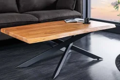 Riess-Ambiente Mehr...|Couchtische > Massivholz Couchtisch MAMMUT 110cm Akazie schwarz 3,5cm Tischplatte Baumkante