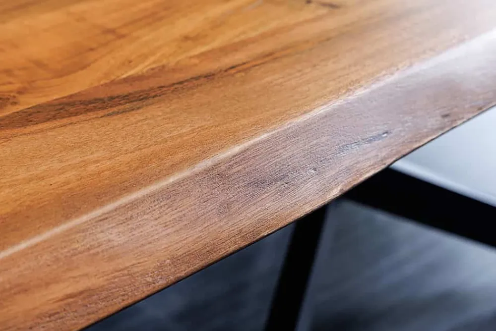 Riess-Ambiente Mehr...|Couchtische > Massivholz Couchtisch MAMMUT 110cm Akazie schwarz 3,5cm Tischplatte Baumkante