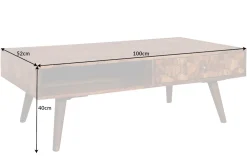 Riess-Ambiente Couchtische & Truhen|Mehr... > Massivholz Couchtisch MYSTIC LIVING 100cm braun Sheesham stone finish mit Stauraum