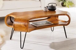 Riess-Ambiente Mehr...|Couchtische > Massivholz Couchtisch ORGANIC LIVING 100cm braun Sheesham stone finish Hairpin Legs