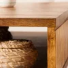 Riess-Ambiente Couchtische & Truhen|Industrial Loft > Massivholz Couchtisch SCORPION 60cm braun Sheesham stone finish Stauraum Hairpin Legs