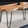 Riess-Ambiente Mehr...|Couchtische > Massivholz Couchtisch WILD 100cm Akazie natur Hairpin Legs Baumkante