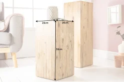 Riess-Ambiente Mehr...|Wohnaccessoires > Massivholz Dekosäule COLUMNA 50cm Akazie teak-grau gekälkt Beistelltisch
