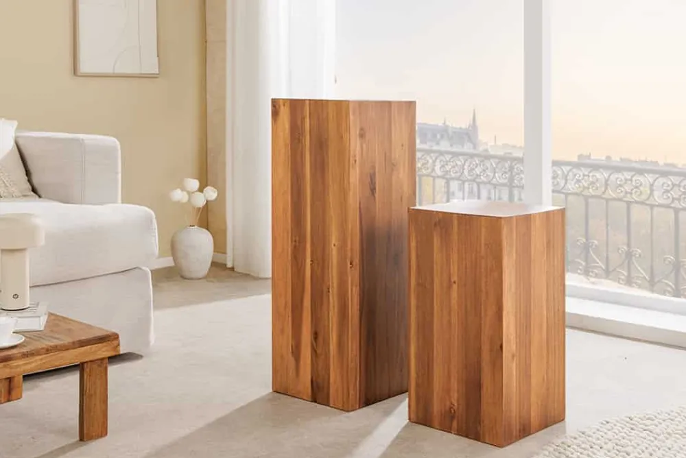 Riess-Ambiente Mehr...|Wohnaccessoires > Massivholz Dekosäule COLUMNA 50cm braun Akazie Beistelltisch