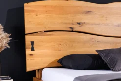 Riess-Ambiente Mehr...|Industrial Loft > Massivholz Doppelbett AMAZONAS 180x200cm natur Wildeiche Baumkante