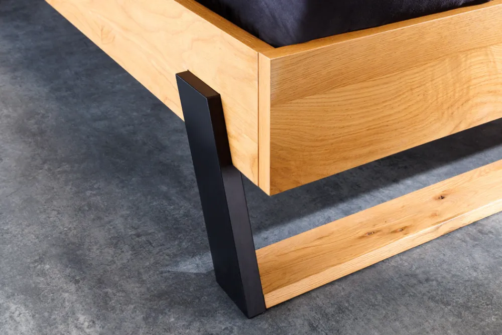 Riess-Ambiente Mehr...|Industrial Loft > Massivholz Doppelbett AMAZONAS 180x200cm natur Wildeiche Baumkante