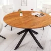 Riess-Ambiente Mehr...|Massivholzesstische > Massivholz Esstisch GALAXIE 130cm rund Akazie natur schwarzes Metallgestell